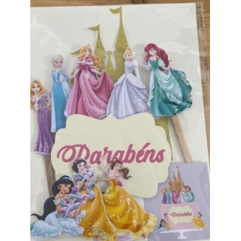 Topo de bolo Princesas