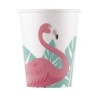 8 copos papel 200 ml - Flamingo