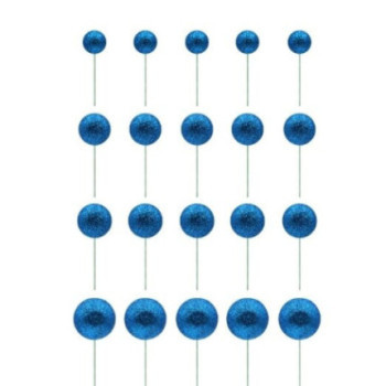 Esferas Glitter azul escuro 20 unidades