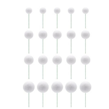 Esferas Glitter branco 20 unidades