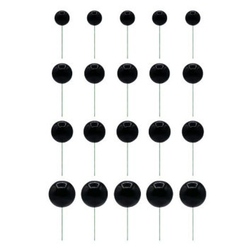 Esferas preto 20 unidades