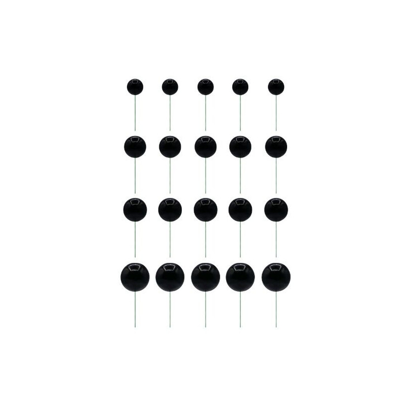 Esferas preto 20 unidades