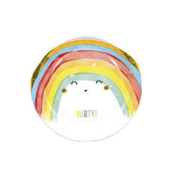 8 pratos 23 cm - Rainbow