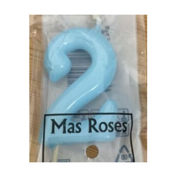 vela 6cm azul pastel nº 2
