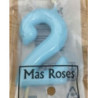 vela 6cm azul pastel nº 2
