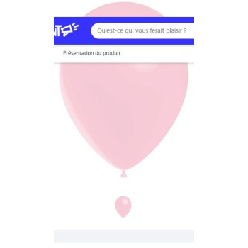 100 balões de latex Balloonia 11" 28cm rosa bébe