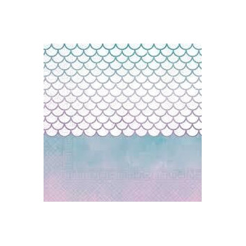 20 Guardanapos 33x33 cm sereia