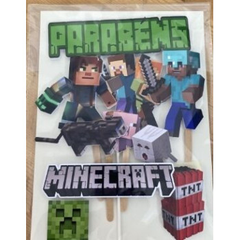 Topo de bolo Minecraft