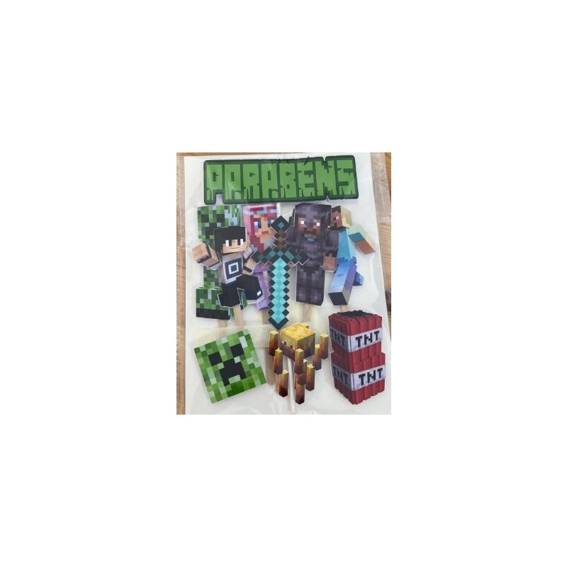 Topo de bolo Minecraft