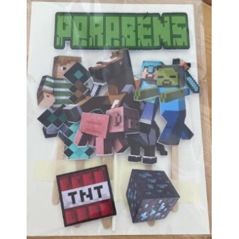 Topo de bolo Minecraft
