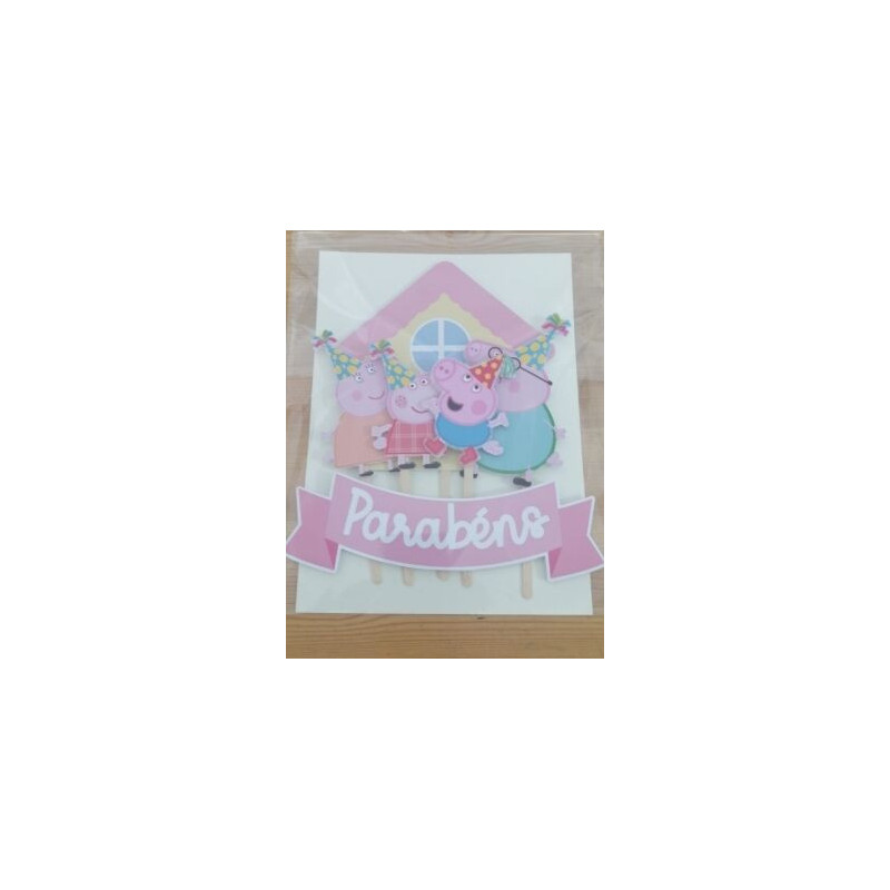 Topo de bolo Porquinha Peppa