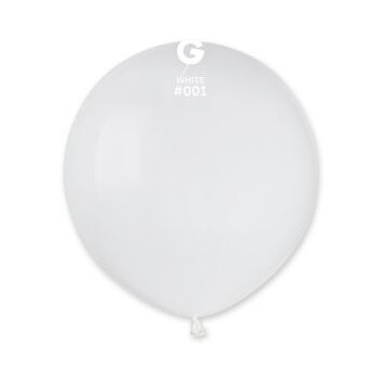 50 balões de latex Gemar 18" branco