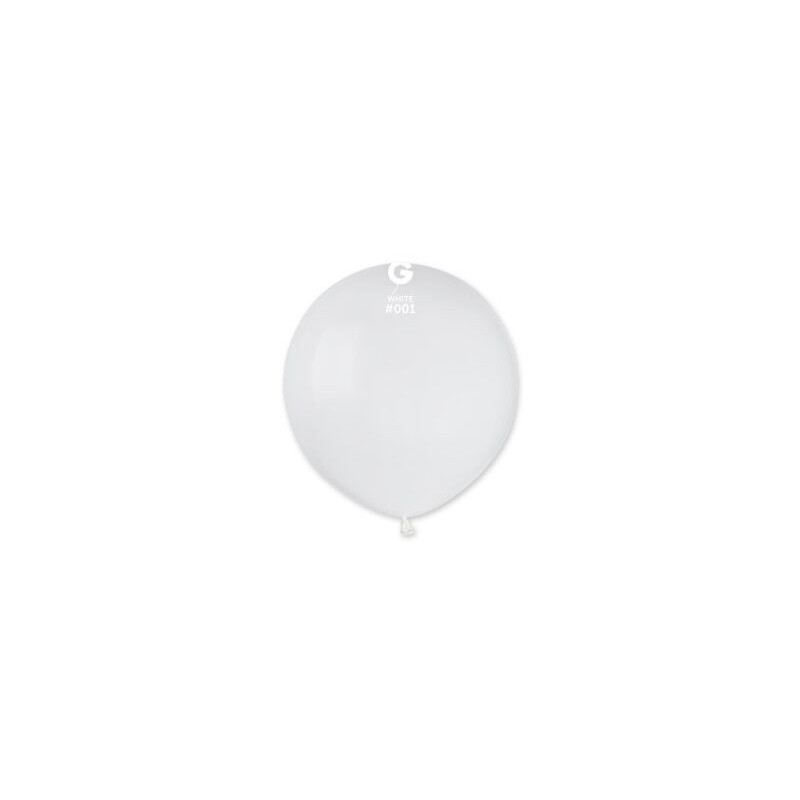 50 balões de latex Gemar 18" branco