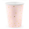 6 copos Pink Dots, light pink, 260ml