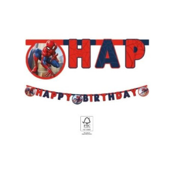 Banner Happy Birthday - Homem aranha crime figther