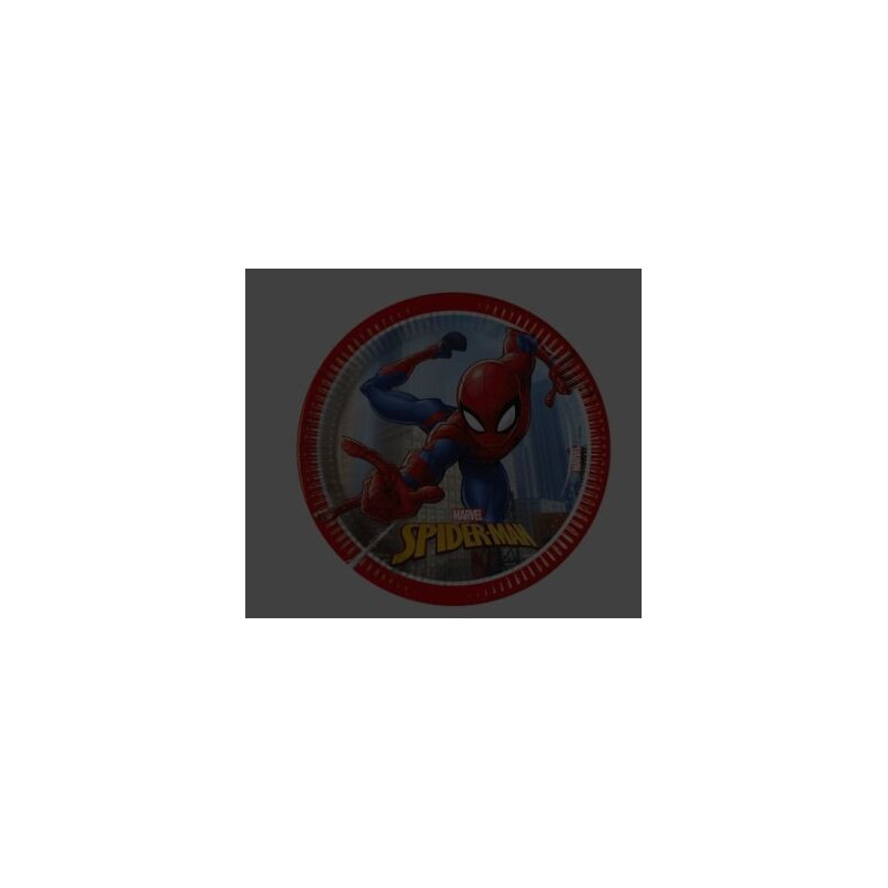 8 Pratos 20cm - Homem aranha crime fighter