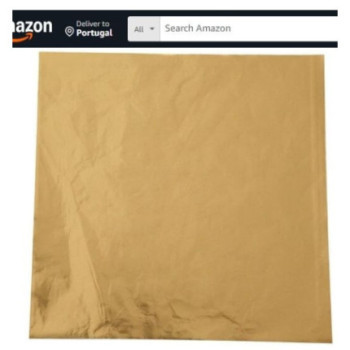 Papel para Bombons , Dourado, 50und - 10x10