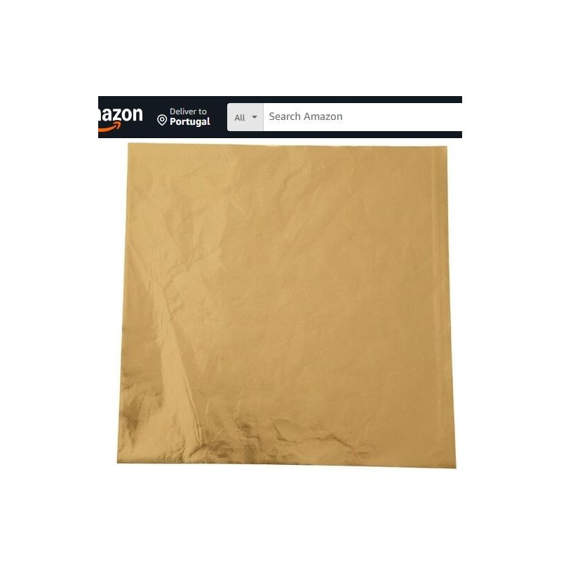 Papel para Bombons , Dourado, 50und - 10x10