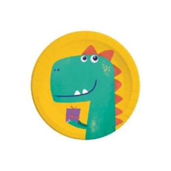 8 Pratos 23 cm Dinosaur Roar