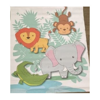 Aluguer de Painel Animais da Selva- Lona - 90x110cm