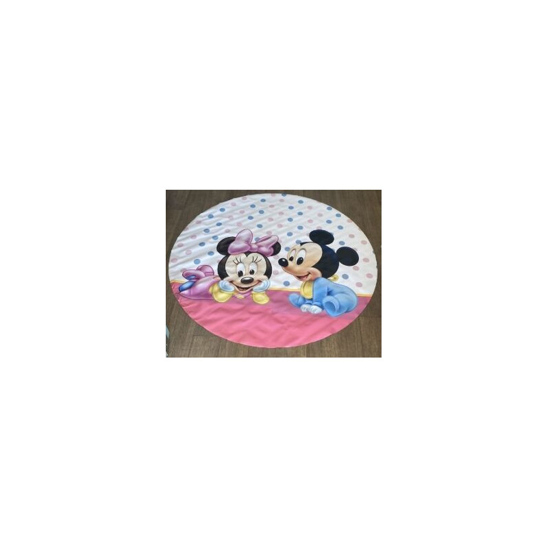 Aluguer de Painel Mickey e Minnie Baby - Lona - Redondo 150cm