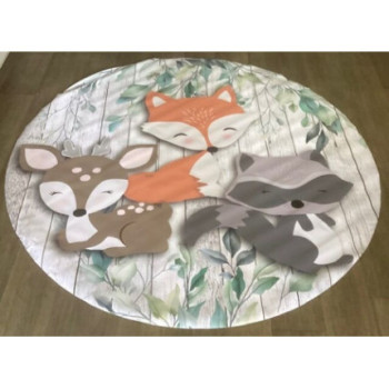 Aluguer de Painel Animais do Bosque - Lona - Redondo 150cm