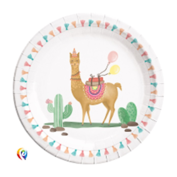 8 Pratos  23 cm LLama