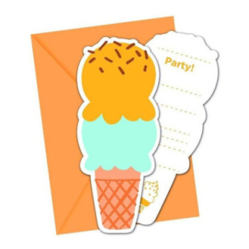 6 Convistes Recortados Ice Cream