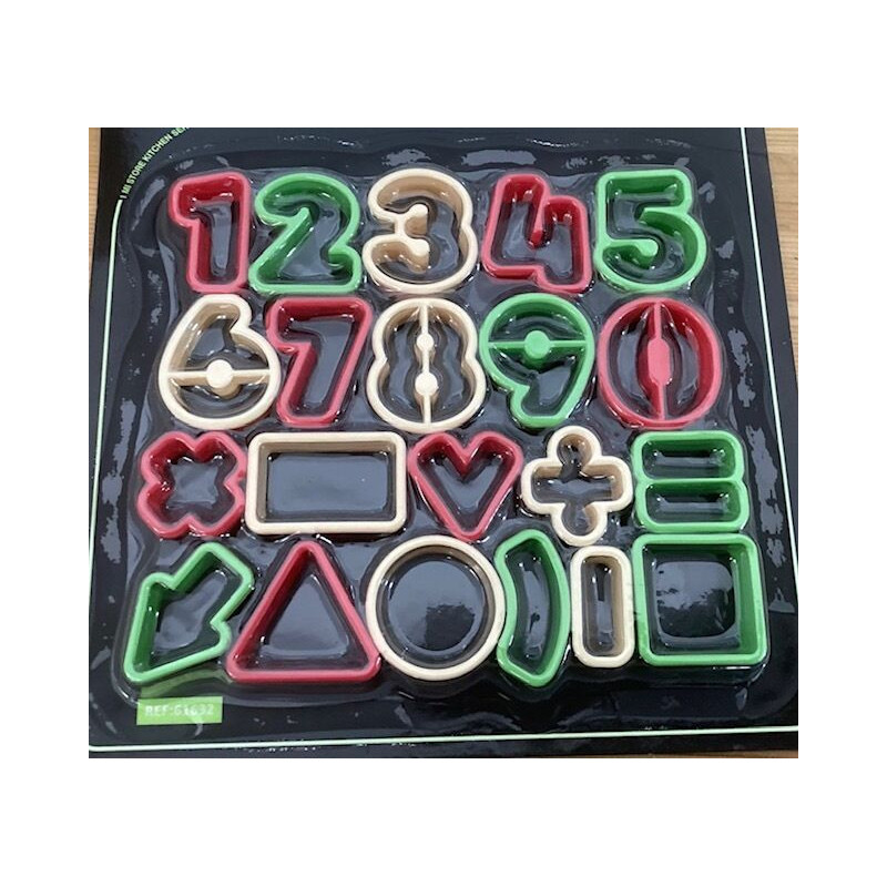 Cortadores Bolachas Números Símbolos 4cm