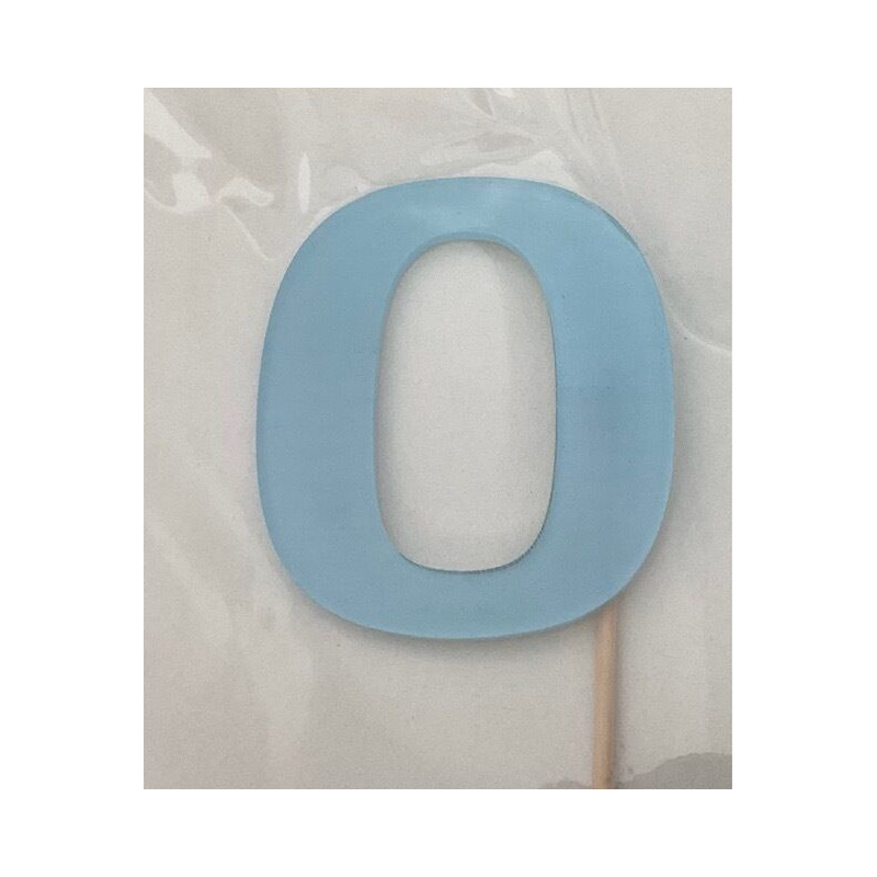Numero 0 acrilico - azul