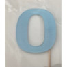 Numero 0 acrilico - azul