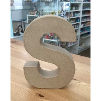Letra S Papel maché