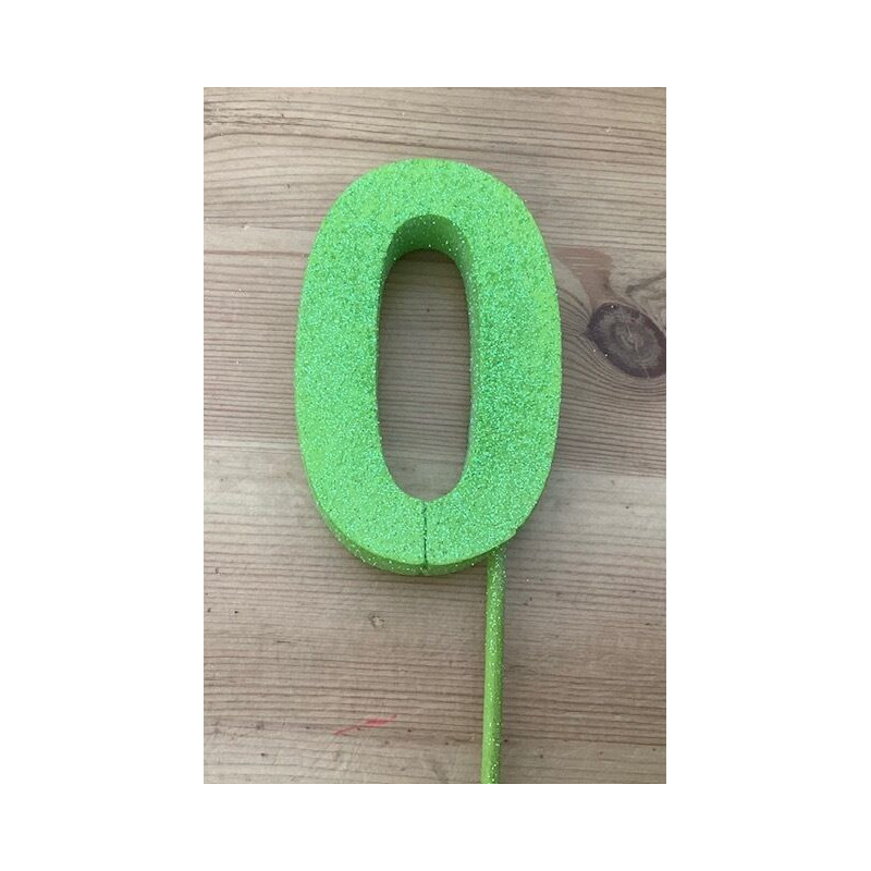 Número 0 esferovite verde 8 cm