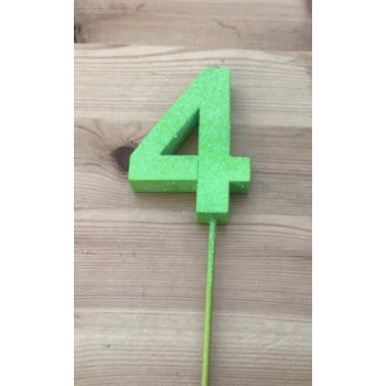 Número 4 esferovite verde 8cm