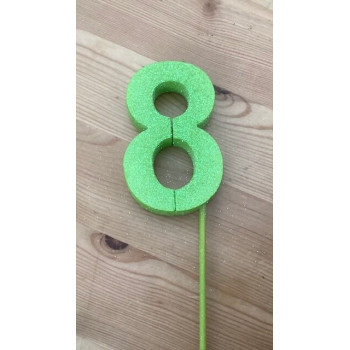 Número 8 esferovite verde 8 cm