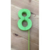 Número 8 esferovite verde 8 cm
