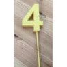 Número 4 esferovite amarelo 8 cm