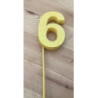 Número 6 esferovite amarelo 8 cm