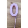 Número 0 esferovite rosa 8 cm