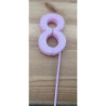 número 8 esferovite rosa 8 cm