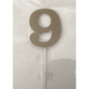 Numero 9 acrilico - ouro