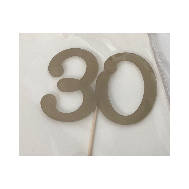 Numero 30 acrilico - ouro