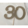 Numero 30 acrilico - ouro