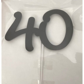 Numero 40 acrilico - preto