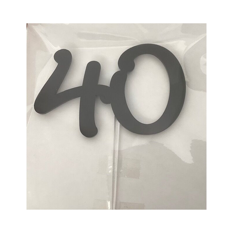 Numero 40 acrilico - preto