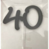 Numero 40 acrilico - preto