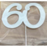 Numero 60 acrilico - branco
