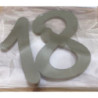 Numero 18 acrilico - ouro