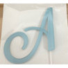 Letra A acrilico - azul