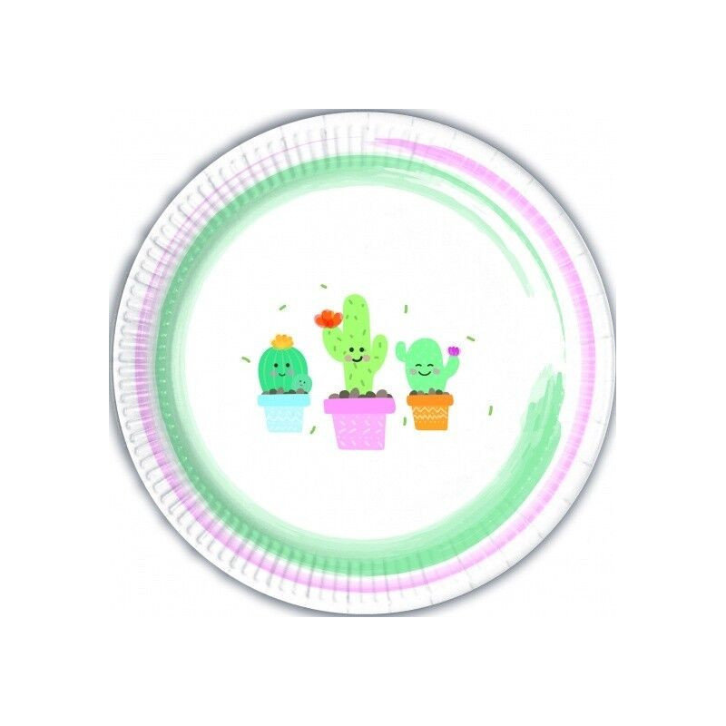 8 pratos 23 cm cactus